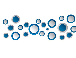 Poster - View of a Empty app interface made of blue button displayed on a interface