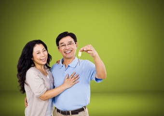Poster - Couple Holding key in front of vignette