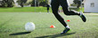 © Jacob Lund - Leg skill training on football field