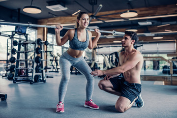 Couple in gym