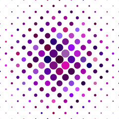 Poster - Purple dot pattern background - geometric vector graphic from circles