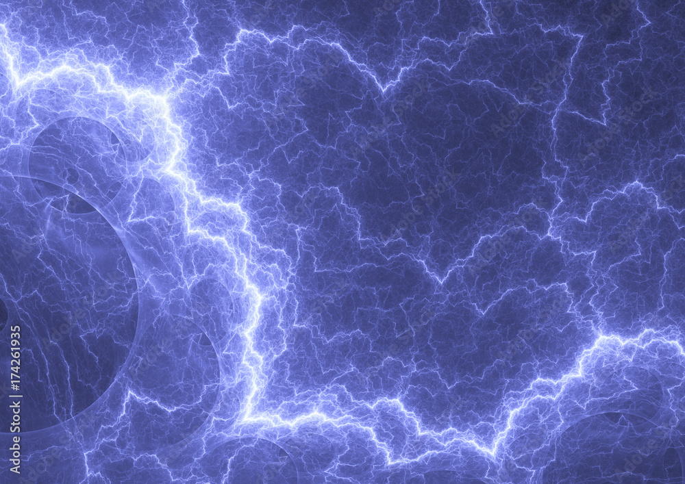 Blue electrical lightning, plasma power background Stock Illustration ...