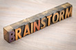 © MarekPhotoDesign.com - brainstorm word abstract in wood type