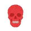 Red verbena skull