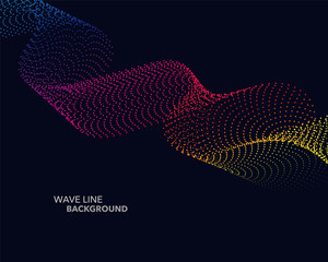 Wall Mural - Elegant abstract vector spectrum rainbow gradient wave dot line futuristic style background