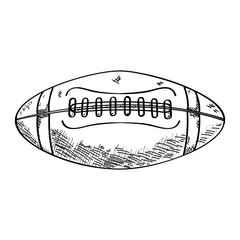 Wall Mural - Isolated sketch of a football ball, Vector illustration