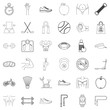 © ylivdesign - Fitness icons set, outline style