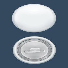 Poster - Oval badge mockup, realistic style