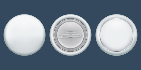 Poster - Round badge mockup, realistic style