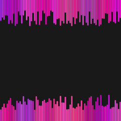 Poster - Modern background design from vertical stripes - abstract vector illustration on black background