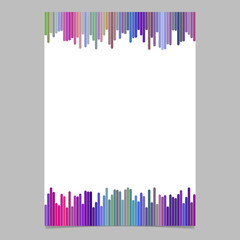 Poster - Abstract page template design from vertical stripes - vector brochure illustration with white background