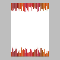 Poster - Blank page, brochure template from rounded vertical stripes - vector stationery design with white background