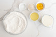 © Gillian Vann/Stocksy - baking ingredients, for cake, pancake or waffles