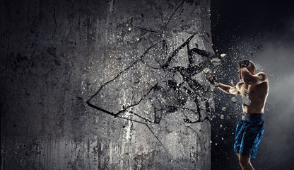 Poster - Strong enough to challenge it. Mixed media