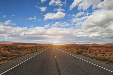 USA Nevada highways at sunny day