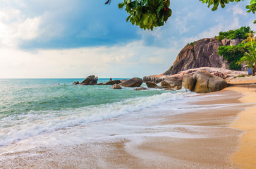 Wall Mural - Sunrise on Koh Samui in Thailand.