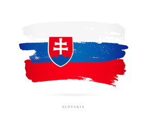 Flag of Slovakia. Abstract concept