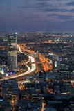 Fototapeta Londyn - Night Cityscape (Tel Aviv, facing south)