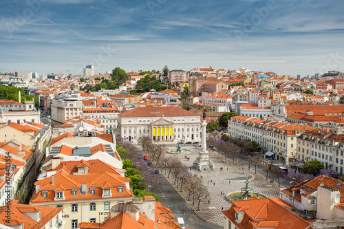 Zdjęcie XXL Plac Rossio, Lizbona Portugalia