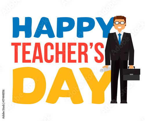 Happy Teachers Day Celebration Banner Buy This Stock Vector And