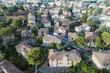 Foto aerea del quartiere della Garbatella a Roma