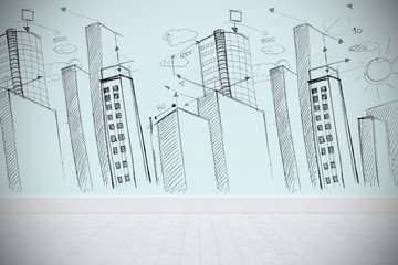 Poster - Composite image of city plan