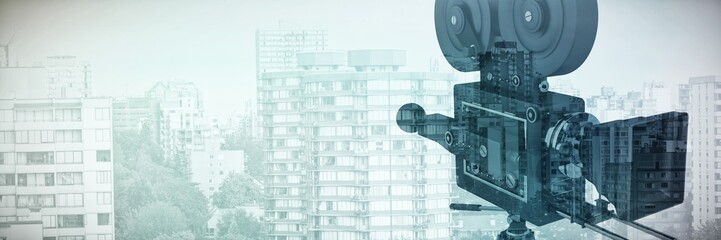 Poster - Close-up of flim camera with tripod