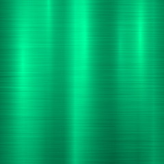 Wall Mural - Green metal technology background with abstract polished, brushed texture, chrome, silver, steel, aluminum for design concepts, wallpapers, web, prints and posters. Vector illustration.