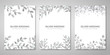 Banners set with silver floral patterns on white