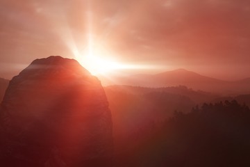 Poster - Composite image of cropped image of rocky mountain
