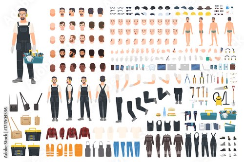 Fotografia Technical worker creation kit
