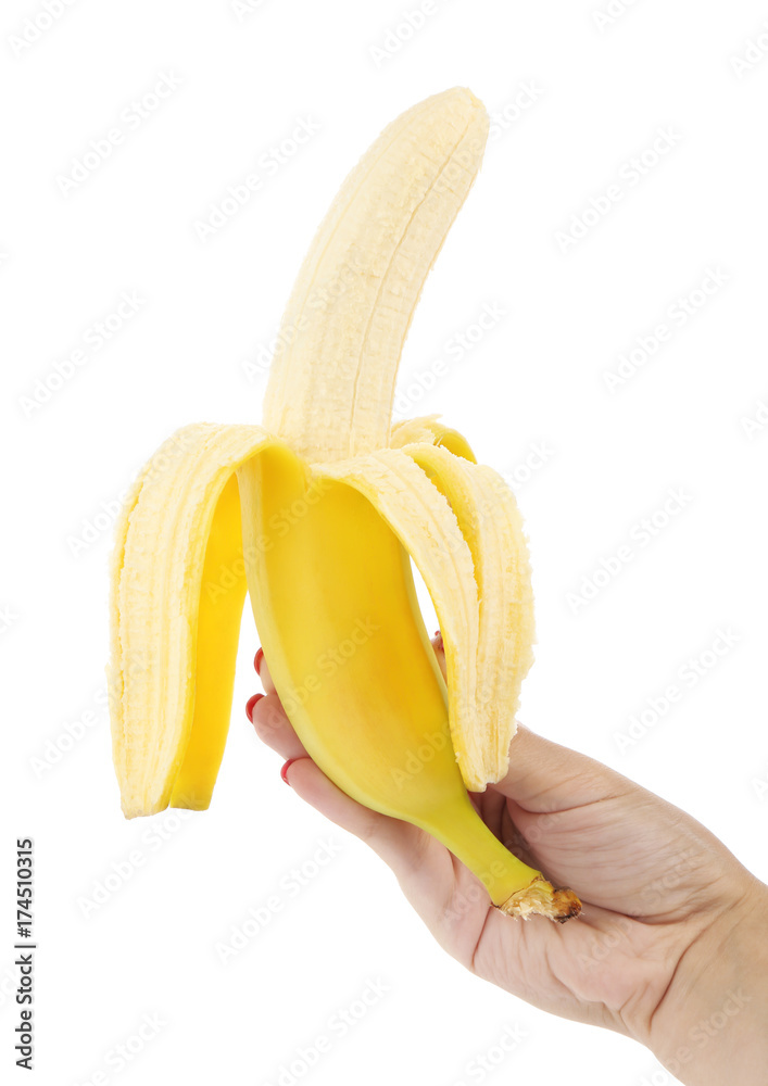 Fresh ripe banana isolated on white