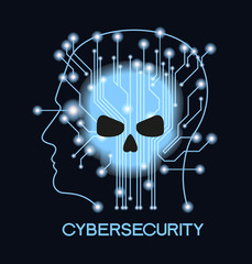 Poster - Cybersecurity Future technology. Cybersecurity concept background. Motion move blur. Abstract network. The file is saved in the version AI10 EPS.