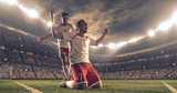 Fototapeta Sport - Happy soccer players