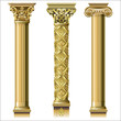 Set of classic gold columns