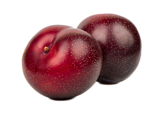 Wall Mural - Two big red plums