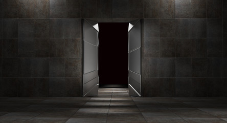Wall Mural - Space environment, ready for comp of your characters.3D rendering