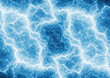 Powerful blue lightning, plasma power background