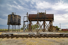 Abandoned Water And Fuel Tank At The Former Rail Depot Of Laws In California