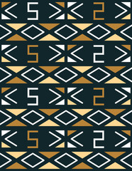 Wall Mural - Geometric seamless pattern in African style