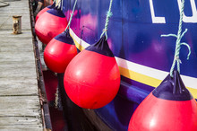 Outer Side Of The Ship - Mooring Fenders Balloons