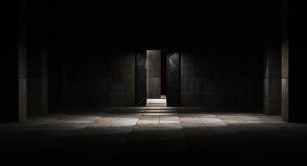 Wall Mural - Space environment, ready for comp of your characters.3D rendering