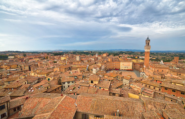 Canvas Print - top view of Siena