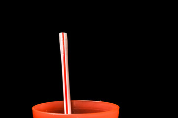 straw isolated on black