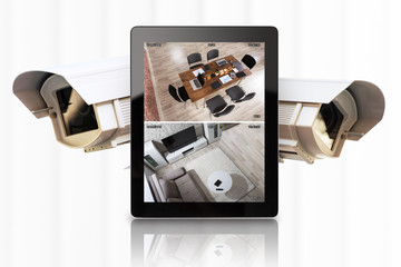 Aufkleber - Digital Tablet Showing Home Automation System
