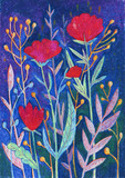 Fototapeta  - Color floral background