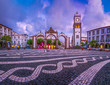 Portas da Cidade - the city symbol of Ponta Delgada in Sao Miguel Island in Azores, Portugal