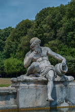 Statue Fountain Of Cerere Royal Palace Gardens In Caserta