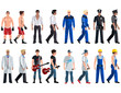 © sashazerg - Set professions doctor, electrician, pilot, businessman, engineer, dancer, boxer, rapper.
