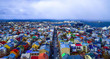 Reykjavik Iceland skyline from above